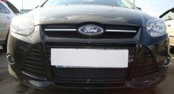1 749 р. Сетка на бампер Russtal (черная) Ford Focus 3 хэтчбэк дорестайлинг (2010-2015). Увеличить фотографию 4
