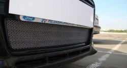 1 279 р. Сетка на бампер Russtal (хром) Ford Focus 3 седан дорестайлинг (2011-2015). Увеличить фотографию 3