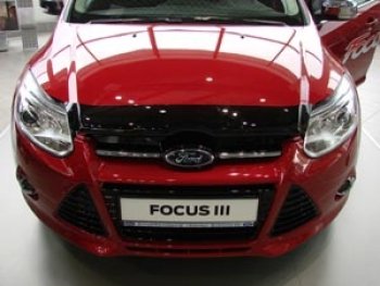 2 399 р. Дефлектор капота SIM  Ford Focus  3 (2010-2015). Увеличить фотографию 1