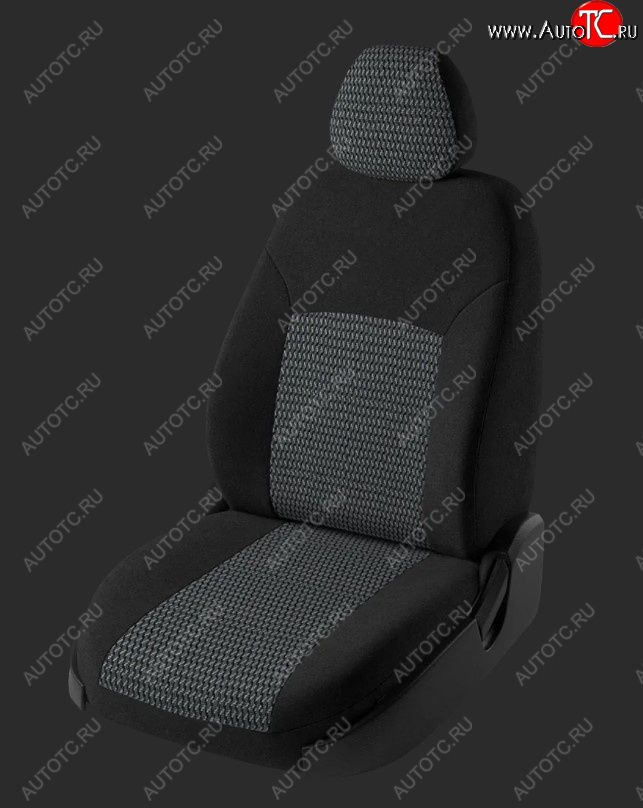 4 349 р. Чехлы для сидений Lord Autofashion Дублин (жаккард, Trend Sport, Спинка и сиденье 60/40 без подлокотника, 3 Г-образных подголовника)  Ford Focus  3 (2010-2019) (Черный, вставка Черный Зигзаг)
