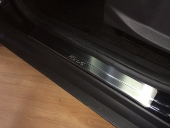 2 199 р. Накладки порожков салона INOX Ford Focus 3 универсал дорестайлинг (2010-2015) (Нержавеющая сталь). Увеличить фотографию 4