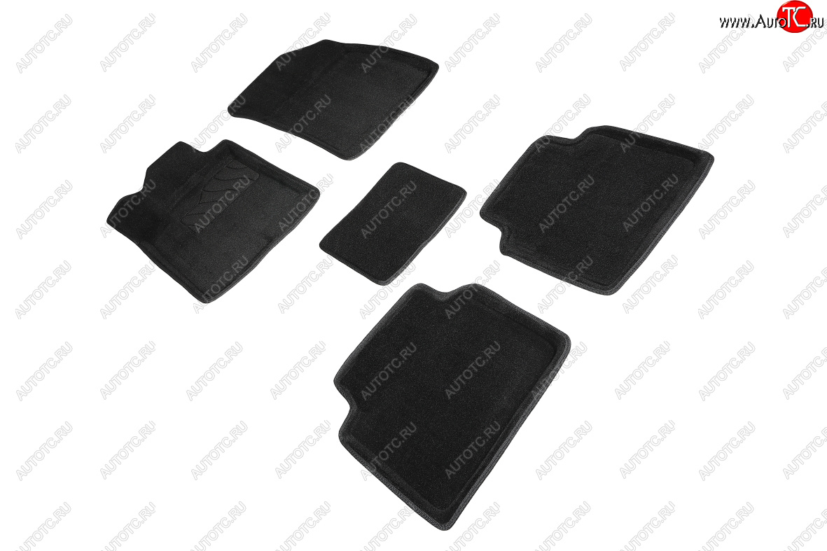 4 199 р. Коврики в салон SEINTEX 3D ВОРС (комплект, 4WD)  Ford Focus  3 (2014-2019) (Цвет: черный)