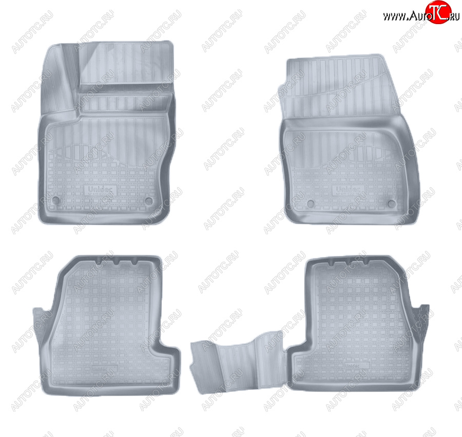 2 759 р. Коврики салона Norplast Unidec  Ford Focus  3 (2014-2019) (Цвет: серый)