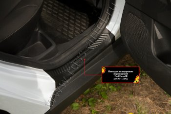 1 099 р. Накладки порогов в дверной проем на RA Ford Focus 3 универсал рестайлинг (2014-2019) (Задние). Увеличить фотографию 1