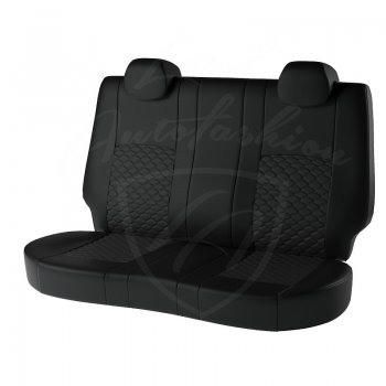 7 699 р. Чехлы для сидений Lord Autofashion Турин Соты (экокожа)  Ford Focus  3 (2010-2019) (Чёрный, вставка чёрная, строчка чёрная). Увеличить фотографию 2