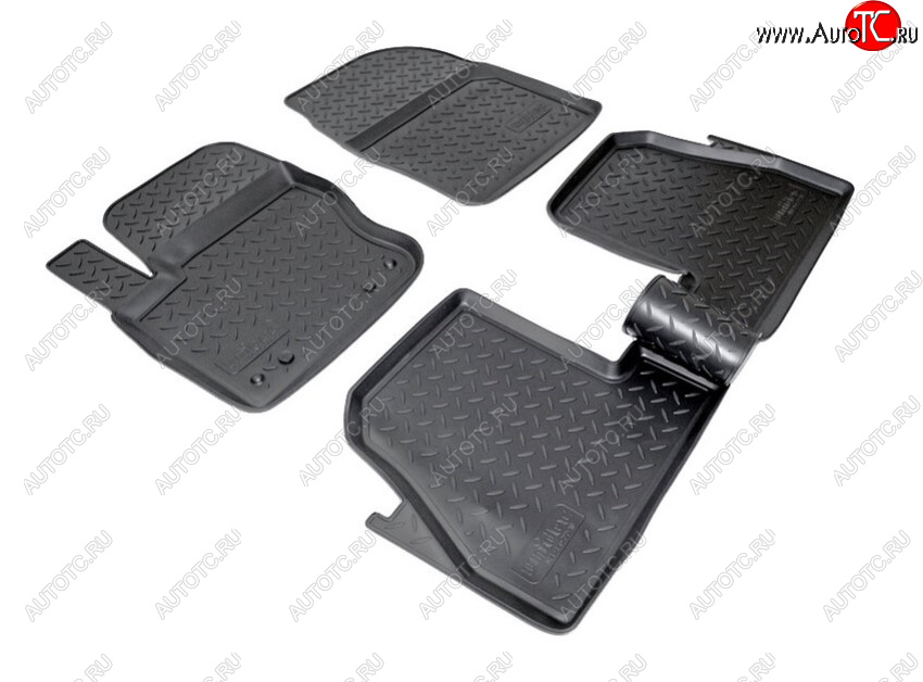1 949 р. Комплект салонных ковриков Norplast Unidec  Ford Focus  3 (2010-2015) (Цвет: черный)