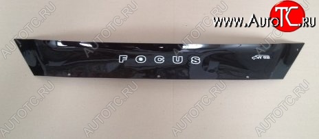 999 р. Дефлектор капота Russtal (короткий) Ford Focus 3 седан рестайлинг (2014-2019)