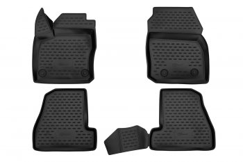 3 499 р. Комплект 3D ковриков в салон с повышенной износостойкостью Format Ford Focus 3 универсал рестайлинг (2014-2019). Увеличить фотографию 1