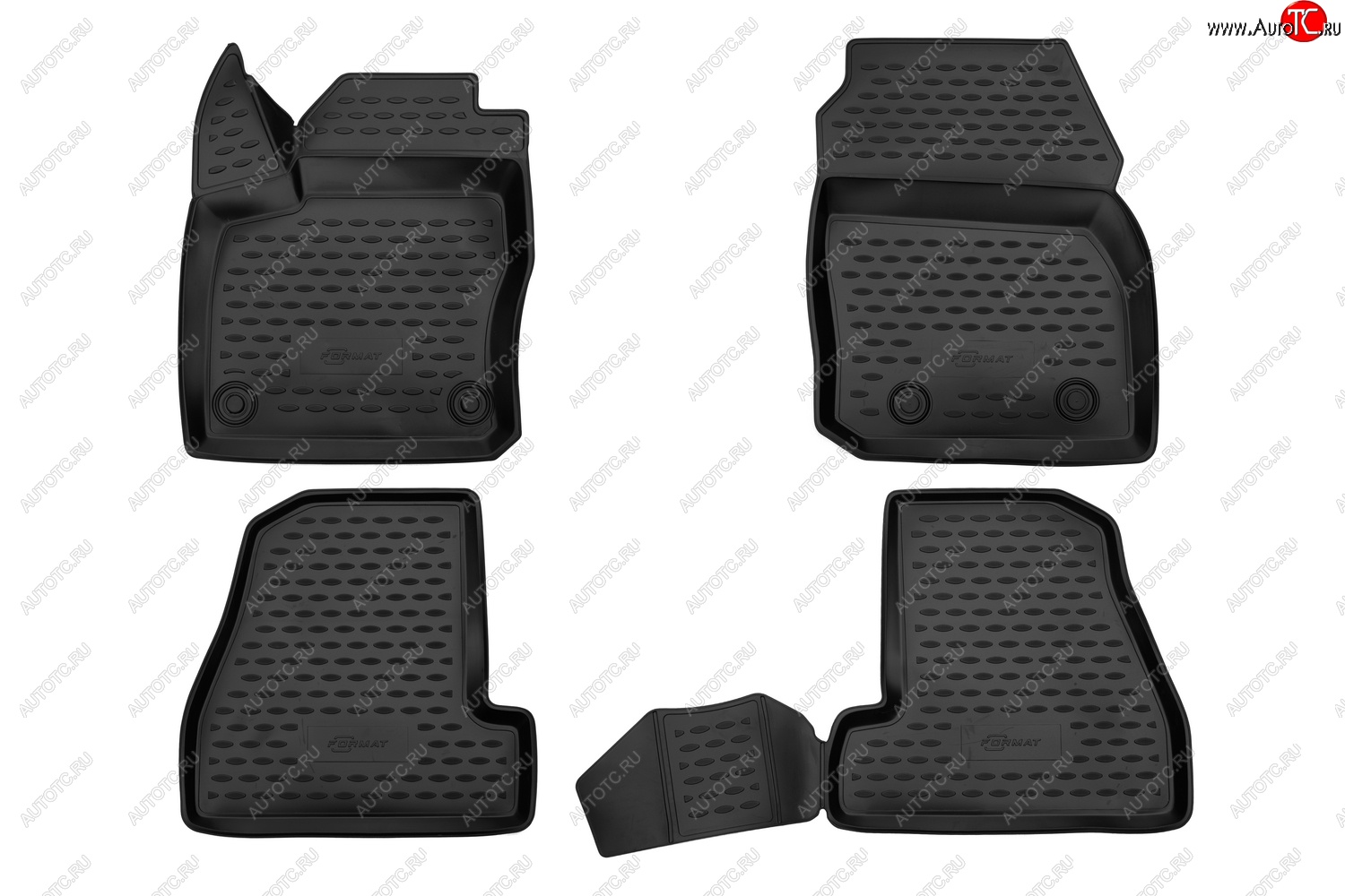 3 499 р. Комплект 3D ковриков в салон с повышенной износостойкостью Format Ford Focus 3 седан рестайлинг (2014-2019)