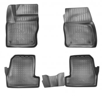 2 099 р. Комплект салонных ковриков Norplast Unidec Ford Focus 3 седан рестайлинг (2014-2019) (Цвет: черный). Увеличить фотографию 1