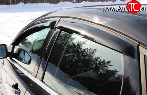 1 899 р. Комплект дефлекторов окон (ветровиков) 4 шт. Novline (литьевой поликарбонат) Ford Focus 3 седан рестайлинг (2014-2019)