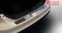 Накладка на задний бампер Souz-96 (штампованная) Ford Focus 3 седан рестайлинг (2014-2019)