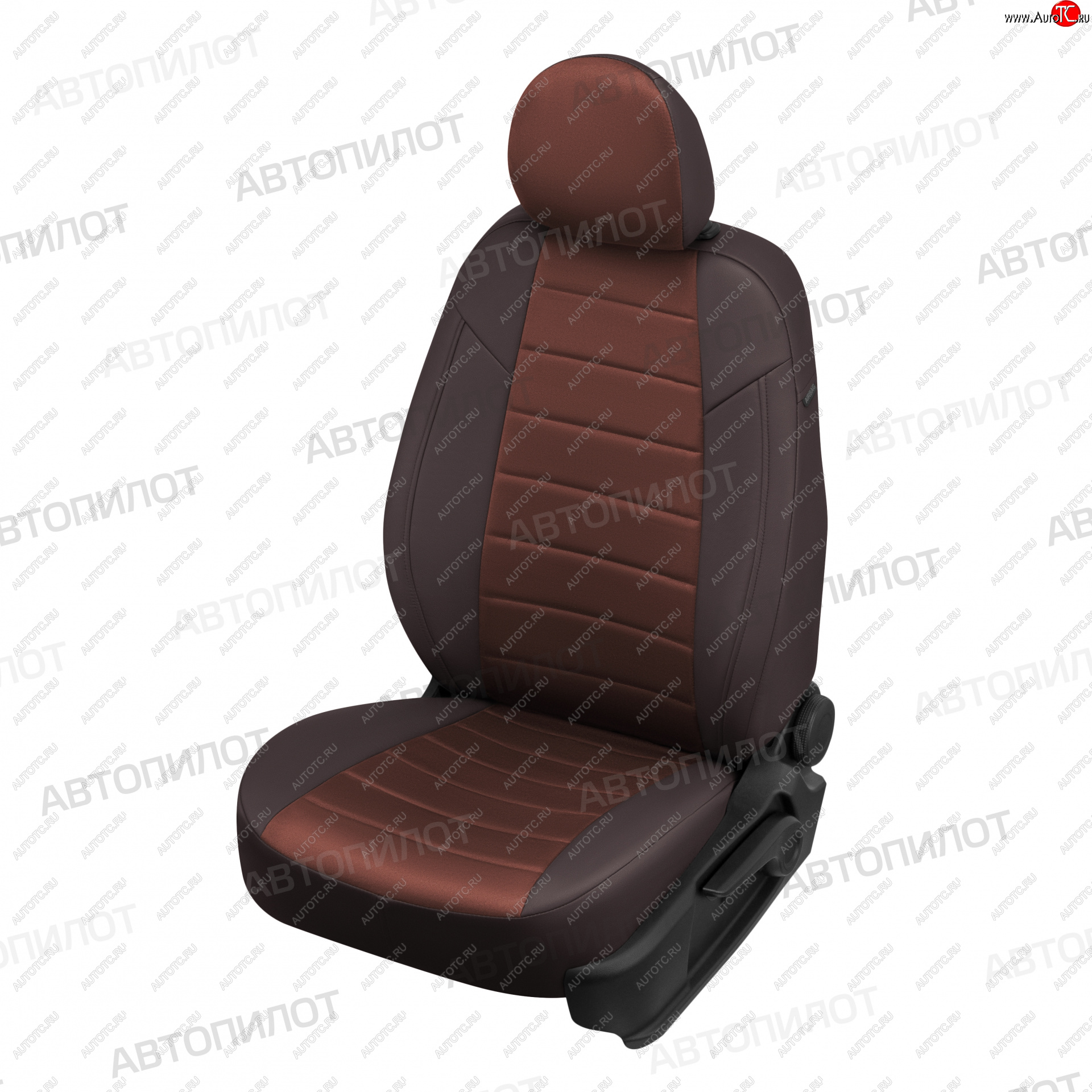 13 449 р. Чехлы сидений (экокожа/алькантара) Автопилот  Ford Fusion  1 (2002-2012) (шоколад)