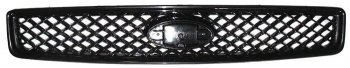 3 799 р. Решётка радиатора SAT Ford Fusion 1 хэтчбэк дорестайлинг (2002-2005) (Неокрашенная). Увеличить фотографию 1
