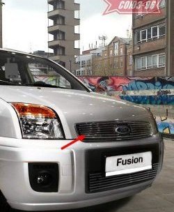 3 689 р. Декоративный элемент решетки радиатора Souz-96 (d10) Ford Fusion 1  рестайлинг, хэтчбэк (2005-2012). Увеличить фотографию 1