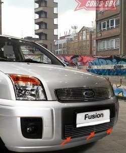 3 689 р. Декоративный элемент воздухозаборника Souz-96 (d10) Ford Fusion 1  рестайлинг, хэтчбэк (2005-2012). Увеличить фотографию 1