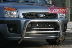 10 979 р. Защита переднего бампера Souz-96 (d60)  Ford Fusion  1 (2005-2012). Увеличить фотографию 1