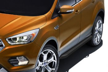 Пороги алюминиевые Slitkoff Ford (Форд) Kuga (Куга)  2 (2016-2019) 2 рестайлинг