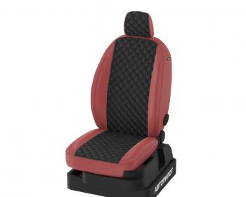 10 699 р. Чехлы сидений (Trend, экокожа) Автопилот Ромб  Ford Kuga  1 (2008-2013) (бордовый/черный). Увеличить фотографию 1