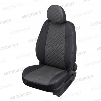 7 799 р. Чехлы сидений (Trend, экокожа) Автопилот Ромб  Ford Kuga  1 (2008-2013) (черный/темно-серый). Увеличить фотографию 1