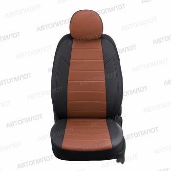 7 499 р. Чехлы сидений (Trend, экокожа) Автопилот  Ford Kuga  1 (2008-2013) (черный/коричневый). Увеличить фотографию 2