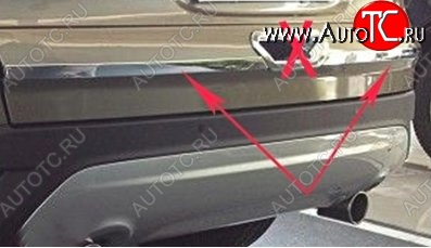 2 399 р. Нижняя накладка на крышку багажника СТ Ford Kuga 2 дорестайлинг (2013-2016)