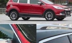 13 299 р. Накладки на окна и стойки дверей СТ Ford Kuga 2 дорестайлинг (2013-2016) (Неокрашенные). Увеличить фотографию 2