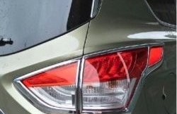 4 749 р. Накладки на фонари СТ Ford Kuga 2 дорестайлинг (2013-2016) (Неокрашенные). Увеличить фотографию 1