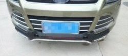 12 199 р. Накладка на передний бампер CT Ford Kuga 2 дорестайлинг (2013-2016) (Неокрашенная). Увеличить фотографию 1