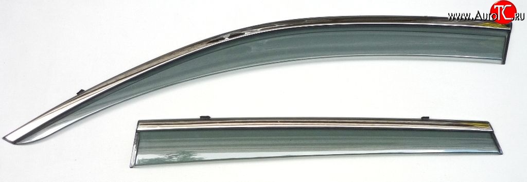 2 199 р. Ветровики Artway с металлизированым молдингом Ford Kuga 2 дорестайлинг (2013-2016)