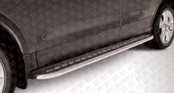 13 549 р. Широкая защита порогов Slitkoff (d57, с листом) Ford Kuga 2 дорестайлинг (2013-2016). Увеличить фотографию 1