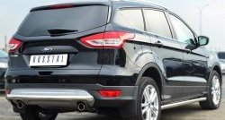 14 899 р. Одинарная защита заднего бампера из трубы диаметром 63 мм SLITKOFF  Ford Kuga  2 (2013-2016) дорестайлинг. Увеличить фотографию 4