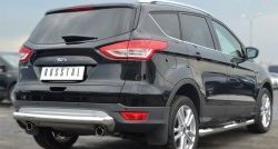 15 449 р. Одинарная защита заднего бампера из трубы диаметром 76 мм SLITKOFF  Ford Kuga  2 (2013-2016) дорестайлинг. Увеличить фотографию 3