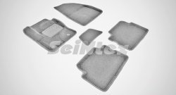 3 899 р. Износостойкие коврики в салон SeiNtex Premium 3D 4 шт. (ворсовые, серые)  Ford Kuga  2 (2013-2016). Увеличить фотографию 1