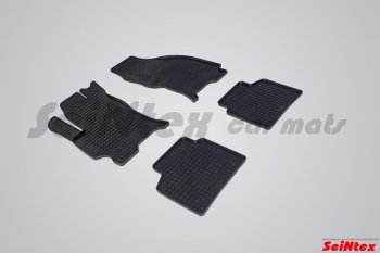 4 599 р. Износостойкие резиновые коврики в салон Сетка Seintex Ford Mondeo Mk3,B4Y дорестайлинг, седан (2000-2003). Увеличить фотографию 1