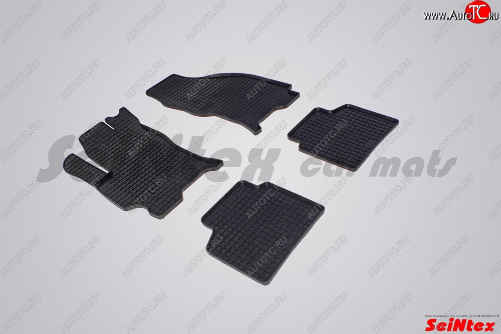 4 599 р. Износостойкие резиновые коврики в салон Сетка Seintex Ford Mondeo Mk3,B4Y дорестайлинг, седан (2000-2003)