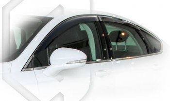 1 869 р. Дефлектора окон CA-Plastiс Ford Mondeo MK5 CD391 дорестайлинг седан (2014-2018) (Classic полупрозрачный, Без хром.молдинга). Увеличить фотографию 1