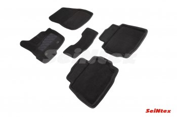 4 799 р. Комплект 3D ковриков в салон (ворсовые / чёрные) Seintex  Ford Mondeo  MK5 CD391 (2014-2018). Увеличить фотографию 1