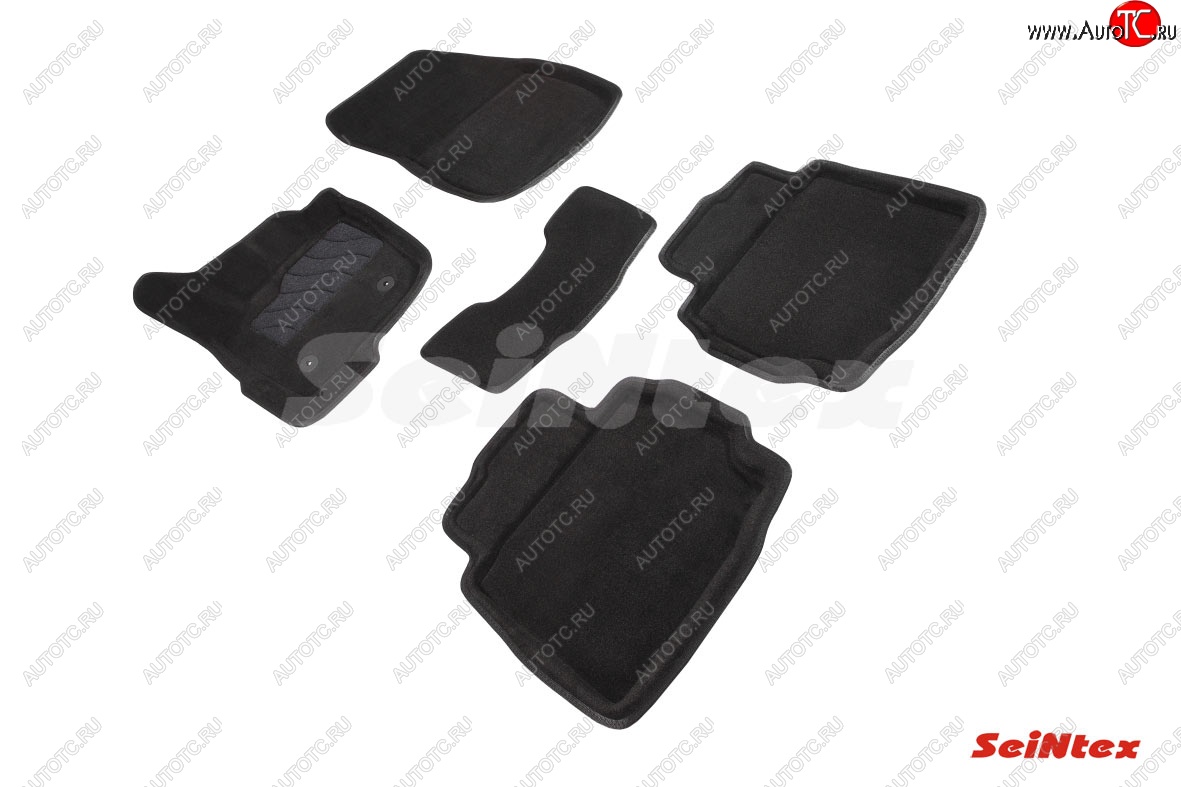 4 799 р. Комплект 3D ковриков в салон (ворсовые / чёрные) Seintex  Ford Mondeo  MK5 CD391 (2014-2018)