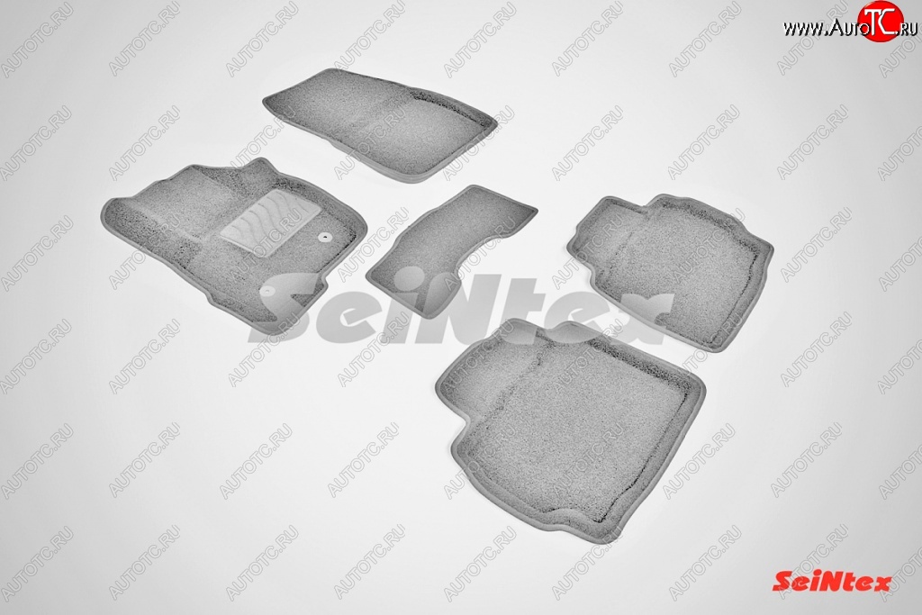 3 779 р. Износостойкие коврики в салон SeiNtex Premium 3D 4 шт. (ворсовые, серые)  Ford Mondeo  MK5 CD391 (2014-2018)