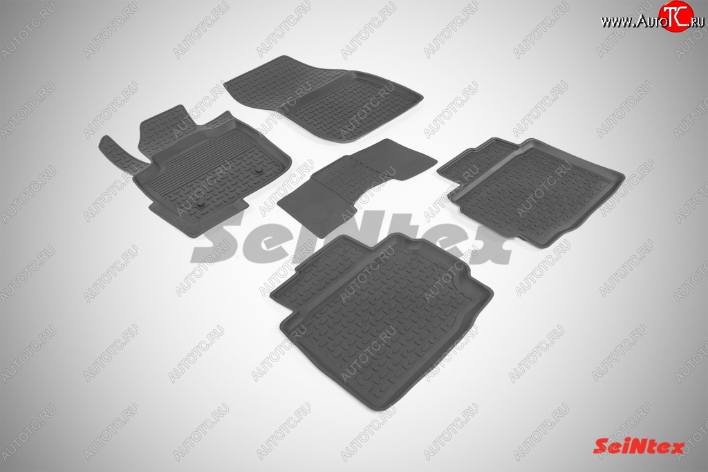 4 599 р. Износостойкие коврики в салон с высоким бортом SeiNtex Premium 4 шт. (резина)  Ford Mondeo  MK5 CD391 (2014-2018)