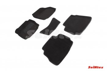 Комплект 3D ковриков в салон (ворсовые / чёрные) Seintex Ford Mondeo Mk4,DG рестайлинг, универсал (2010-2014)