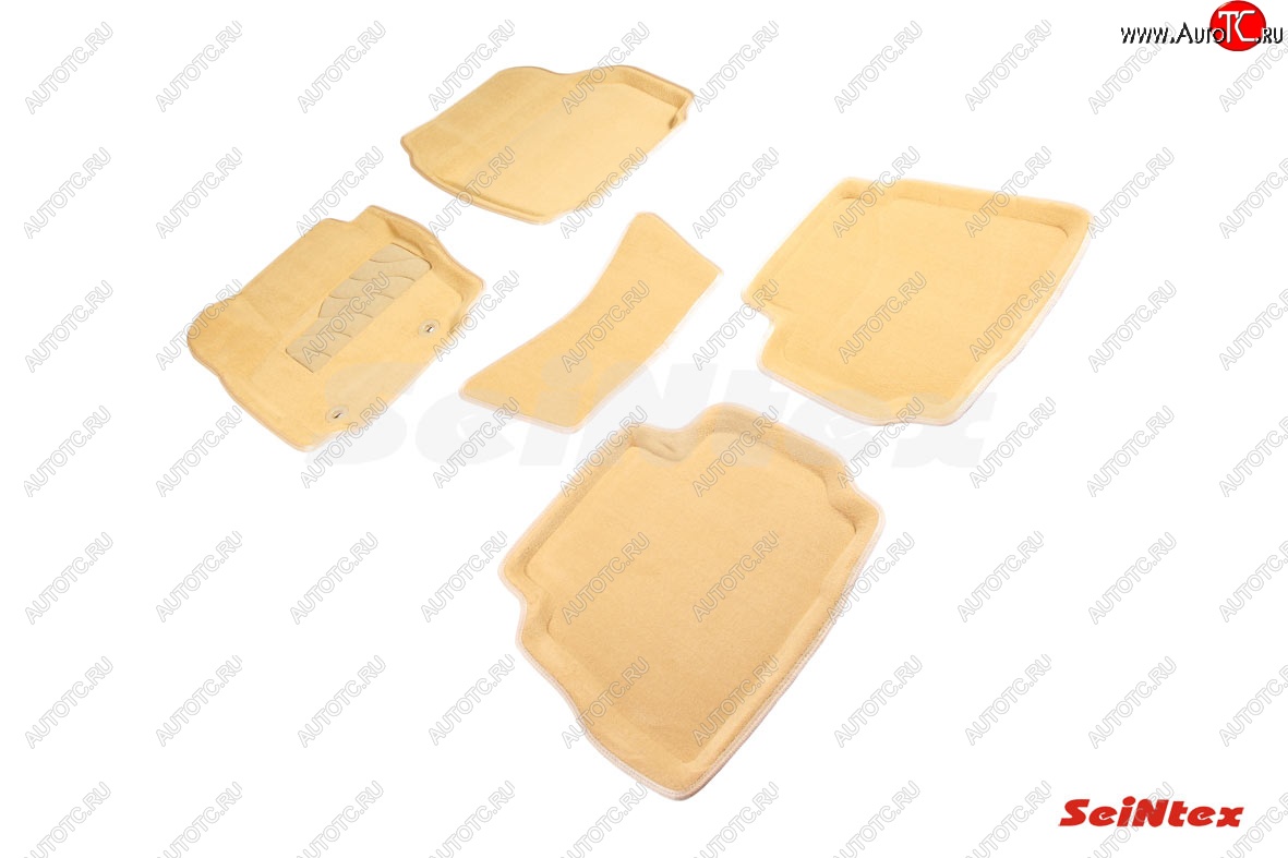 3 779 р. Комплект ковриков в салон Seintex (3D)  Ford Mondeo (2007-2014) (Бежевый)