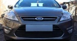 1 229 р. Защитная сетка на бампер Russtal (черная)  Ford Mondeo (2010-2014). Увеличить фотографию 1