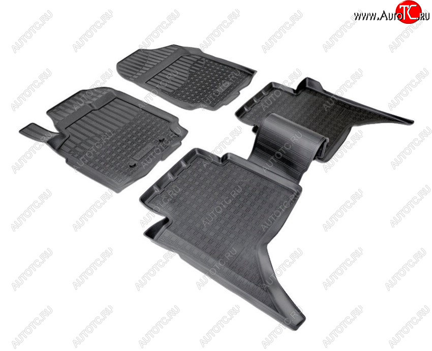 2 259 р. Комплект салонных ковриков Norplast Unidec  Ford Ranger  DoubleCab (2011-2021) (Цвет: черный)