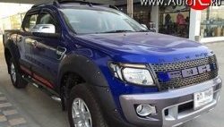 22 299 р. Комплект накладок на колёсные арки Bushwacker Ford Ranger DoubleCab дорестайлинг (2011-2016) (без крепежа, Неокрашенные). Увеличить фотографию 4