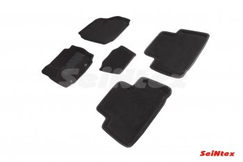 Комплект 3D ковриков в салон (ворсовые / чёрные) Seintex Ford S-Max 1 дорестайлинг (2006-2010)