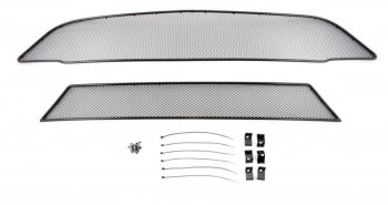 Сетка в воздухозаборник бампера Arbori (10 мм, без парктроника) Ford Tourneo Custom дорестайлинг (2012-2018)  (Черная)