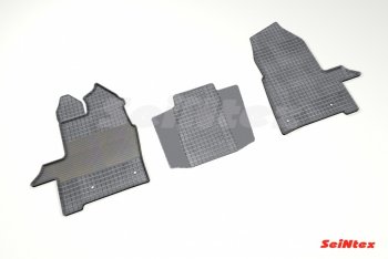 2 199 р. Износостойкие резиновые коврики в салон Сетка Seintex  Ford Tourneo Custom (2012-2018). Увеличить фотографию 1