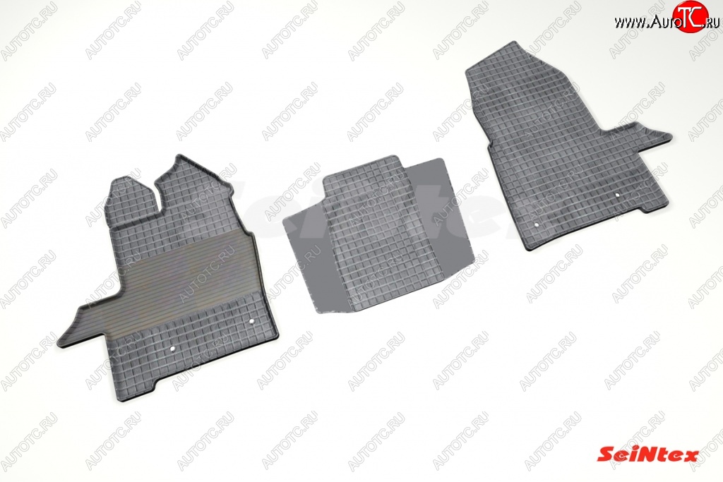 2 199 р. Износостойкие резиновые коврики в салон Сетка Seintex  Ford Tourneo Custom (2012-2018)